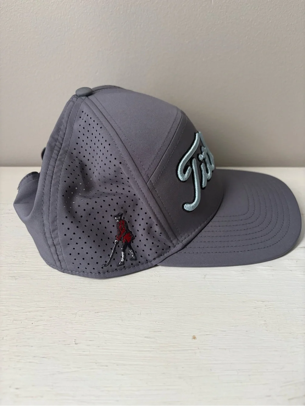 Titleist Gray Hat with Light Blue Script Logo
